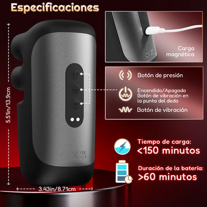 Vibrador Automático para el Pene con 10 Dedos para Masaje Terapéutico