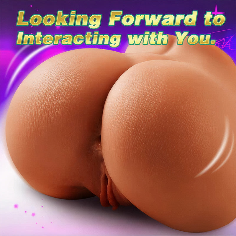 【QUENTE】 Jessi Masturbador 3D Realista Vagina e Ânus Estrutura Marrom 2,1KG YAYOU