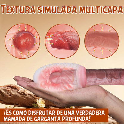 S-HANDE Sexo Oral Realista Masturbador Manual Portátil con Forma de Huevo Compañero de Orgasmos en Casa y de Viaje