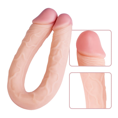 Dildo sexual multifuncional de duas cabeças