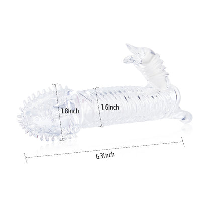 19.6cm Transparent Vibrating Penis Sheath