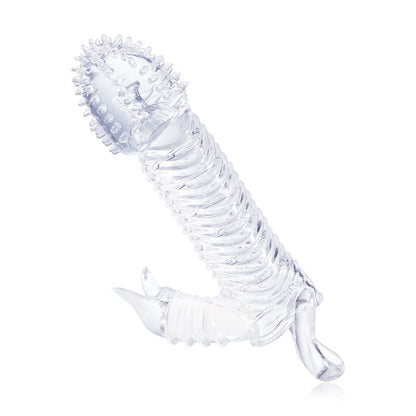 19.6cm Transparent Vibrating Penis Sheath