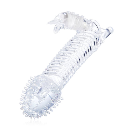 19.6cm Transparent Vibrating Penis Sheath